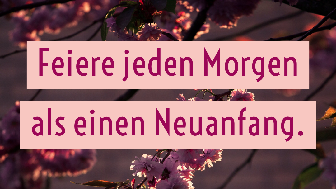 Neuer Tag, neues Glück