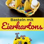 Schöne Sachen aus alten Eierpappen basteln.