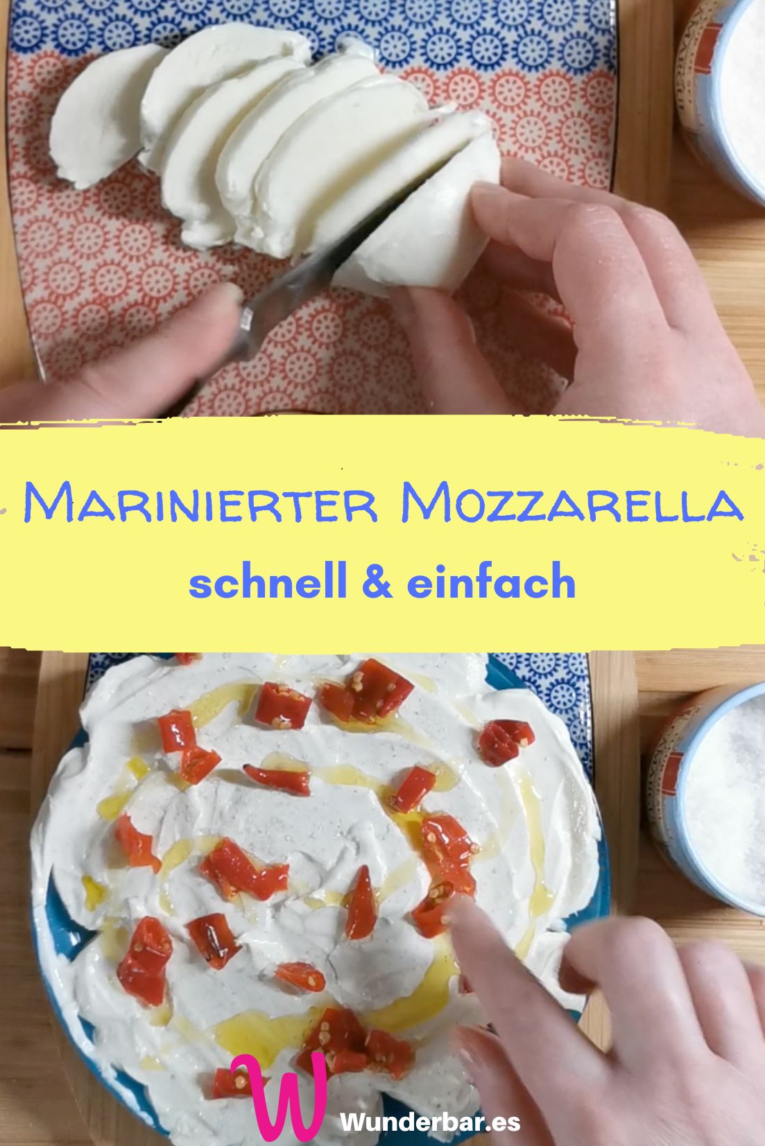 Marinierter Mozzarella in Zitronen – Crème Fraîche einfach, schnell