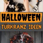 Gruselige, witzige und elegante Ideen für Halloween Türkränze als Deko.