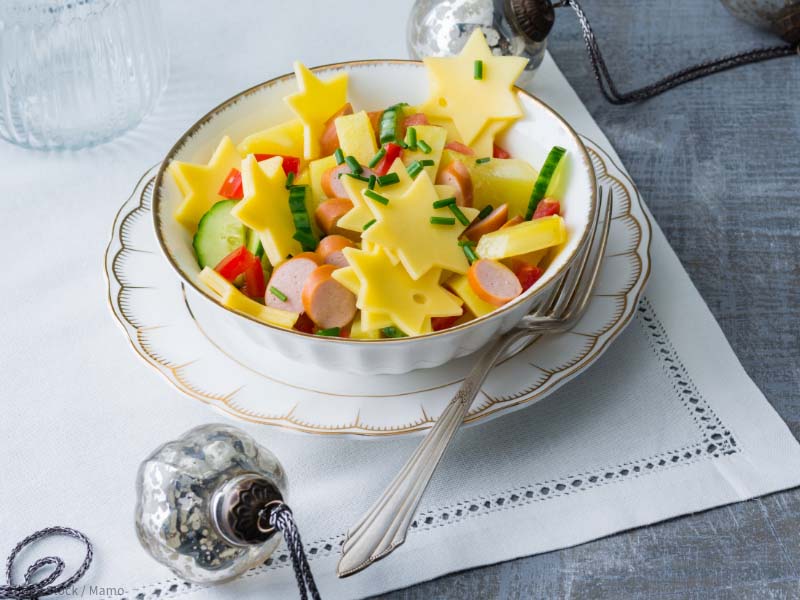 Der ultimative Weihnachts Salat: Kartoffelsalat mit Sternen!