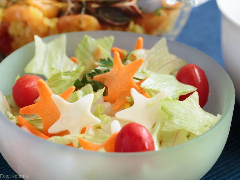 Weihnachts Salat mit ganz vielen Sternen