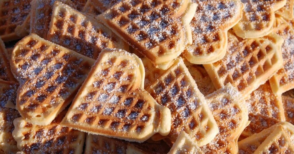 Grundrezept für Herzwaffeln. Omas Rezept für Waffel.