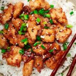 Rezept für sticky Sesam Chicken in einer milden Sweet Chili Soße