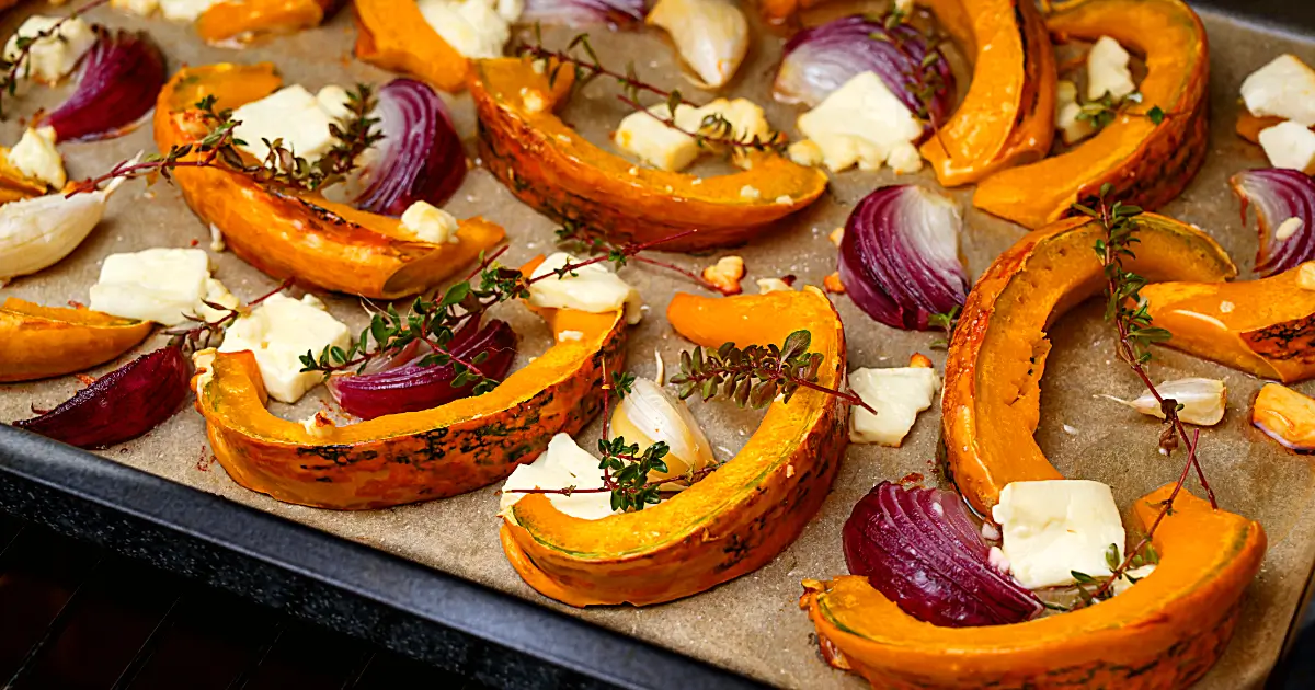 Ofenkürbis mit Feta