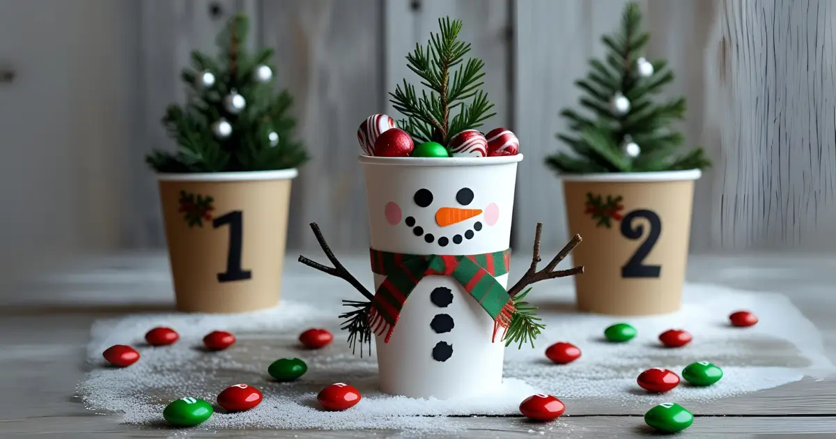 DIY Adventskalender aus Pappbechern