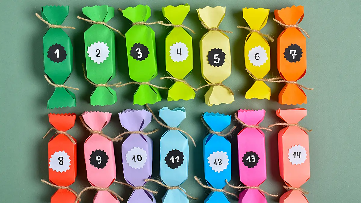 Regenbogen-Adventskalender selber basteln