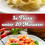 Diese drei Blitzrezepte für cremige Gorgonzolasauce, würziges Tomatensugo und aromatische Knoblauchpasta sind perfekt, wenn du keine Zeit, aber großen Hunger hast.