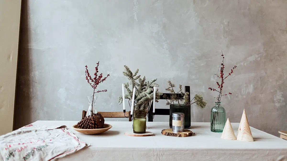 Nordische Tischdeko für die Adventszeit