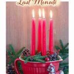 Last-Minute Adventskranz mit einfacher Deko.