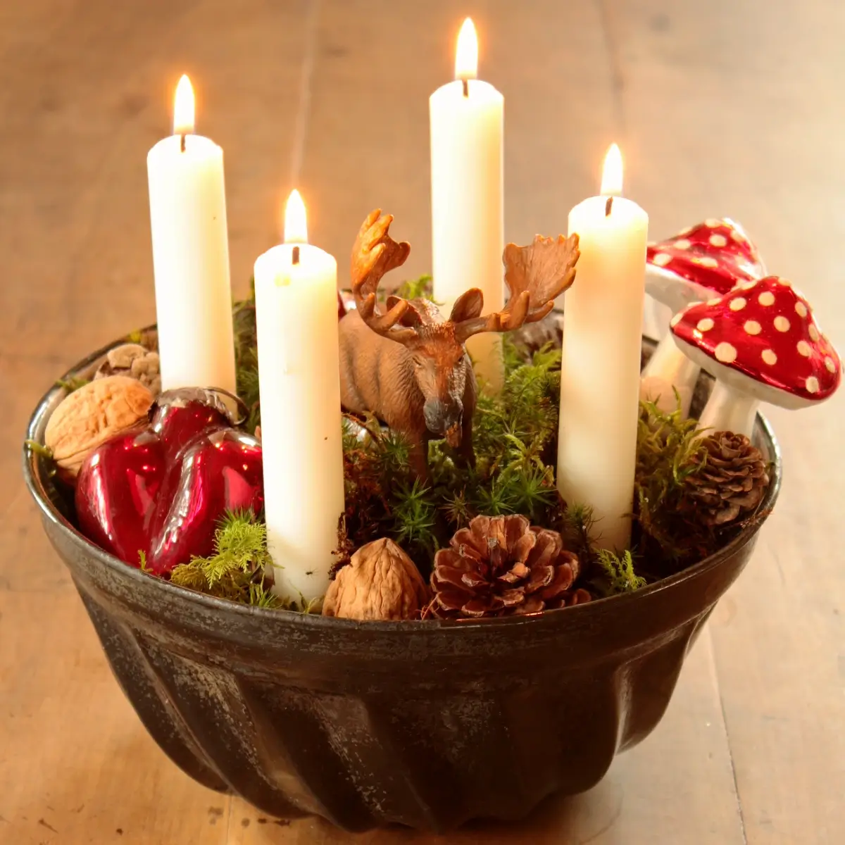 Last Minute Adventskranz in der Backform