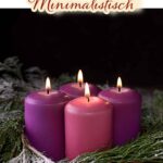 Minimalistischer Adventskranz, auch perfekt als Last Minute Idee