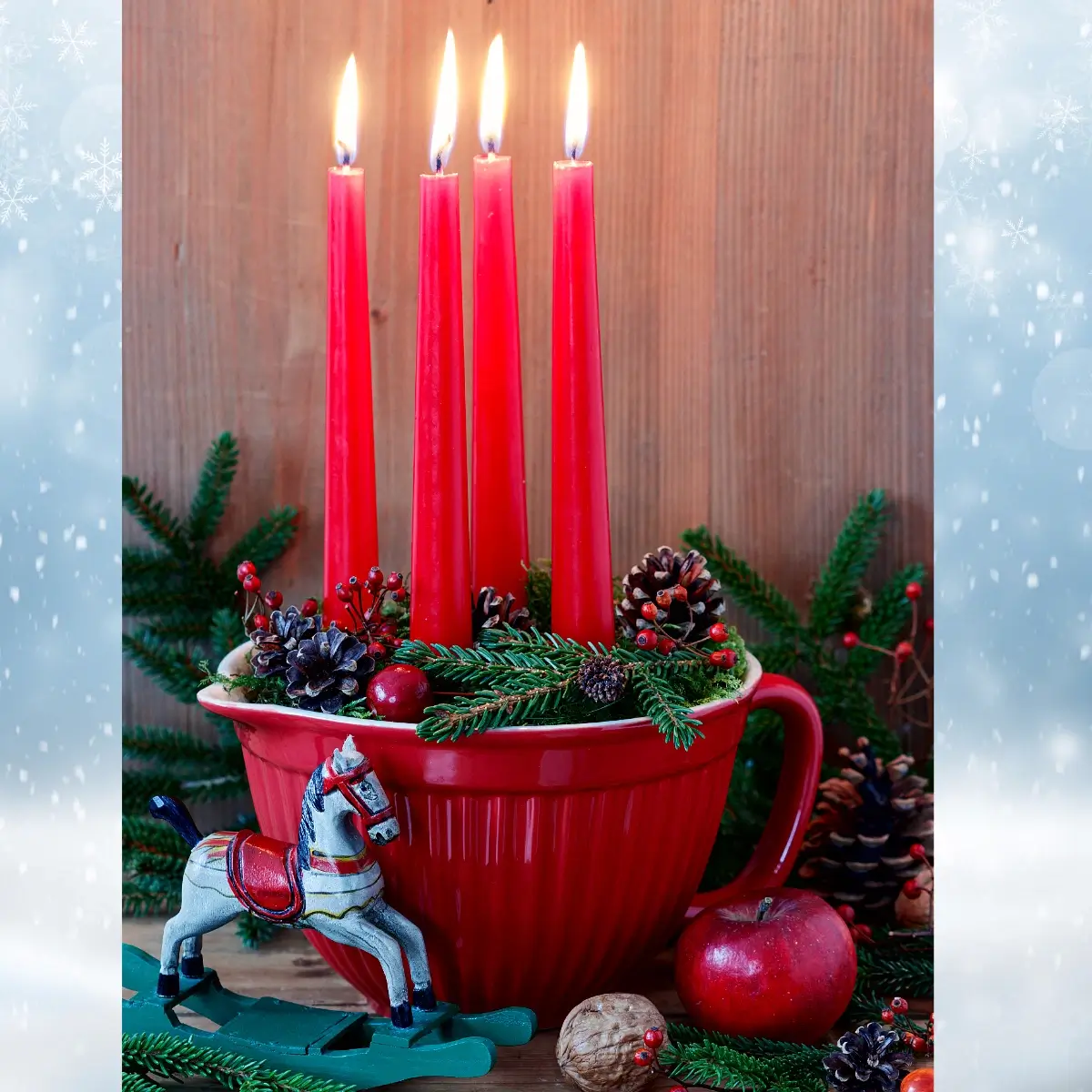 Adventskranz in der Rührschüssel