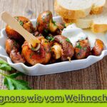 Gebratene Champignons mit cremigem Kräuter-Knoblauch-Dip – wie vom Weihnachtsmarkt