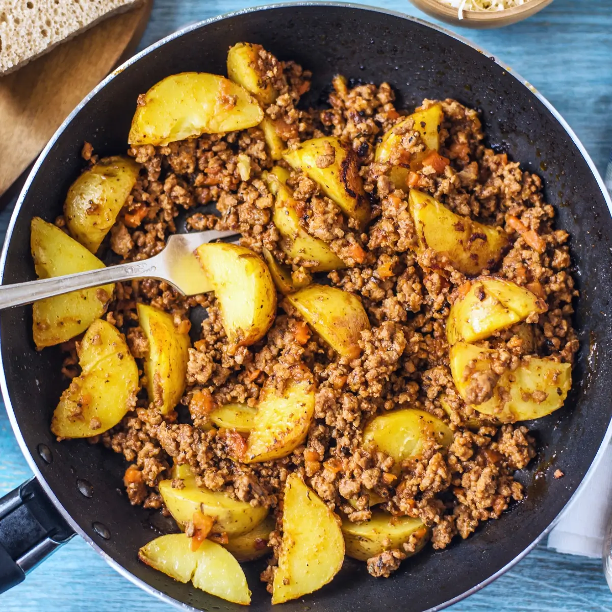 Alltagstaugliches Familiengericht: Kartoffel-Hackfleisch-Pfanne
