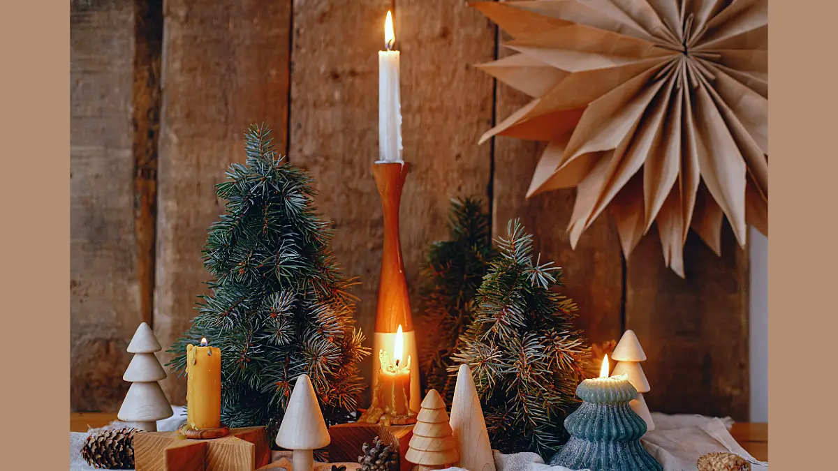 Warme Farbtöne gehören zur nordischen Weihnachtsdeko