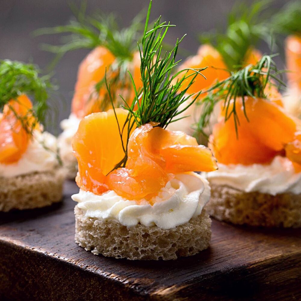 Fingerfood mit Räucherlachs