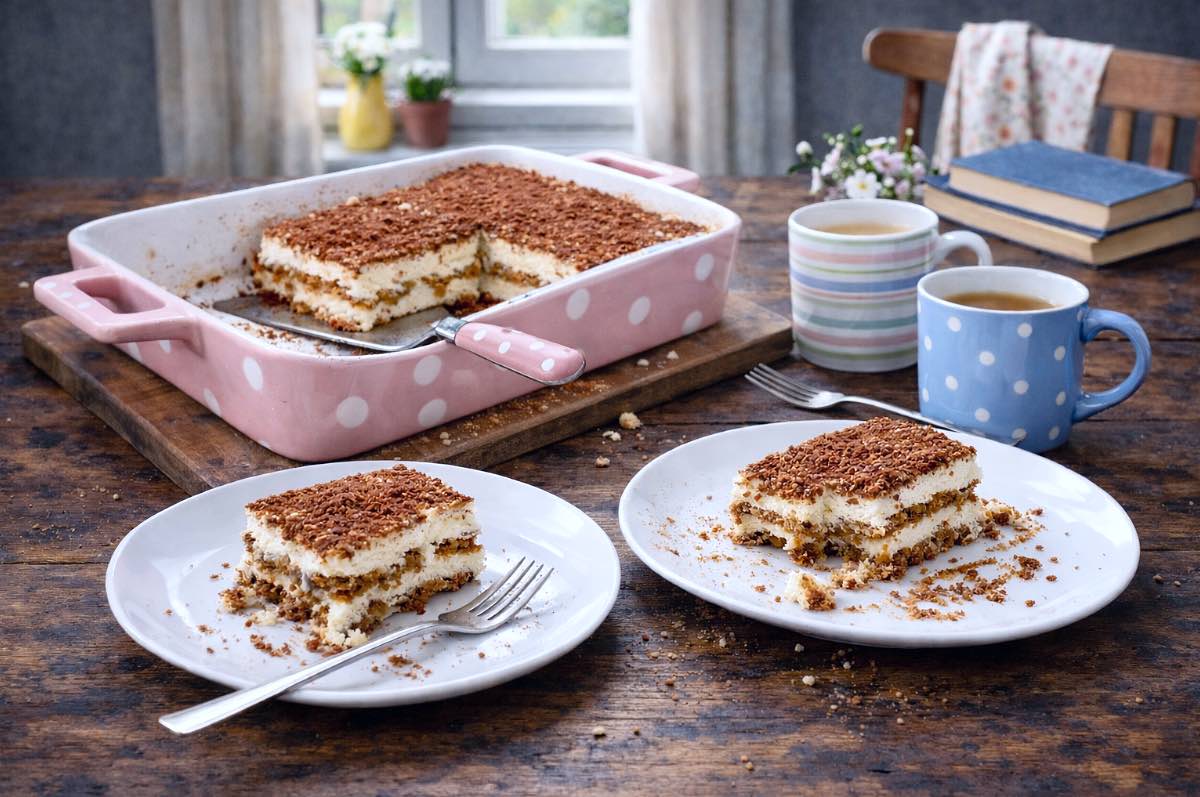 Italienischer Dessert Klassiker mit Karamellkeksen