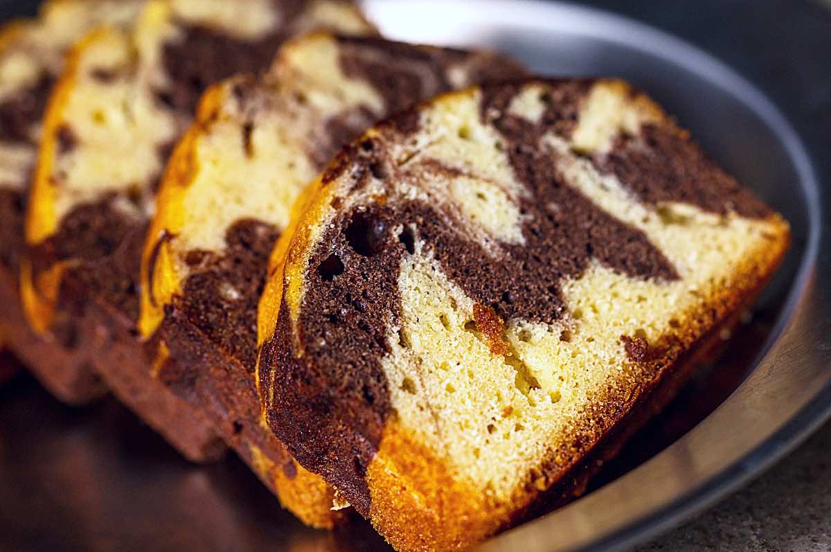 Marmorkuchen aus der Kastenform