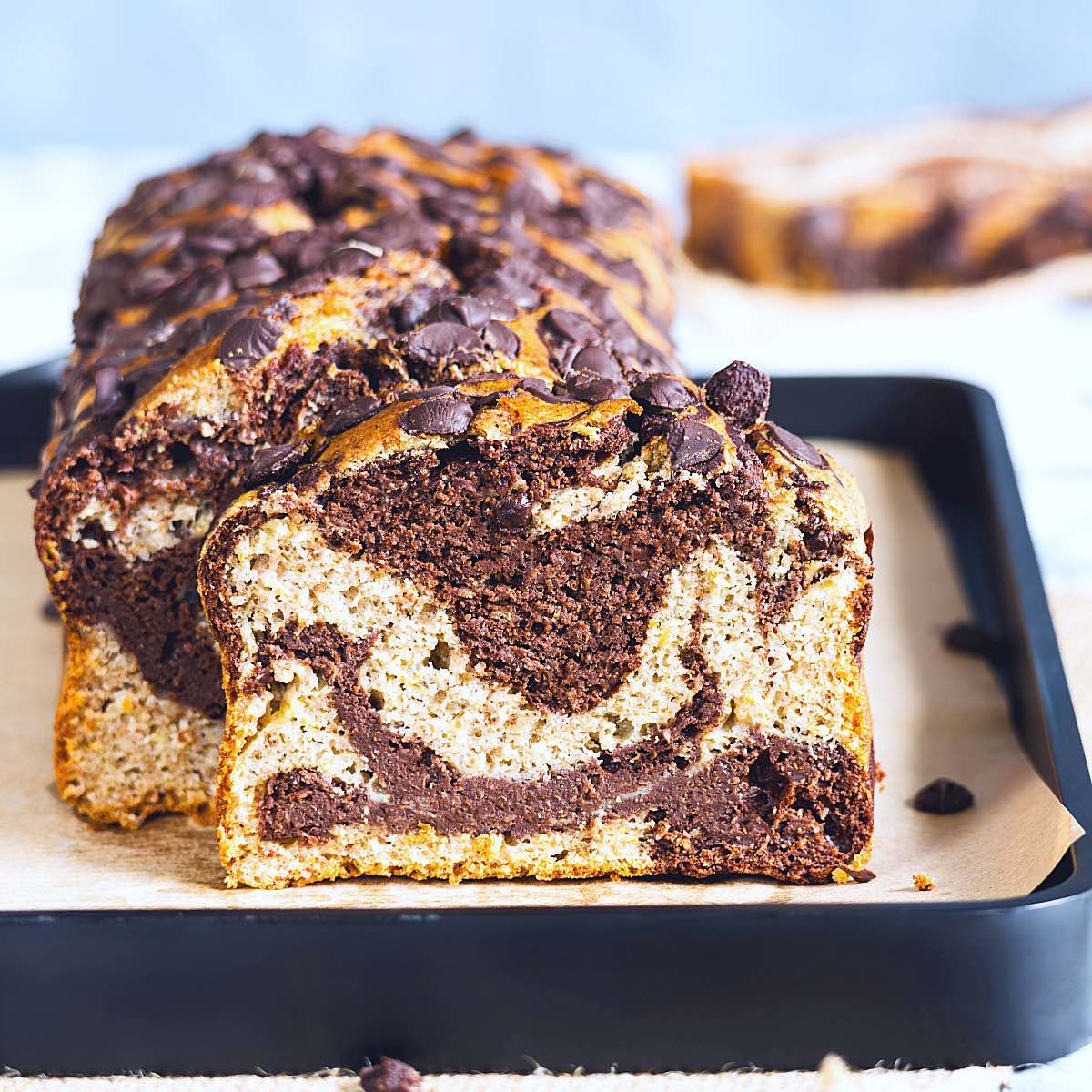 Marmorkuchen mit extra Schokolade