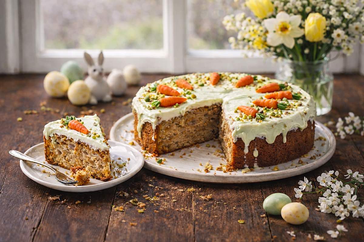 Karottenkuchen mit Frischkäse-Topping