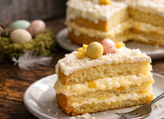 Ostertorte mit exotisch-fruchtiger Creme