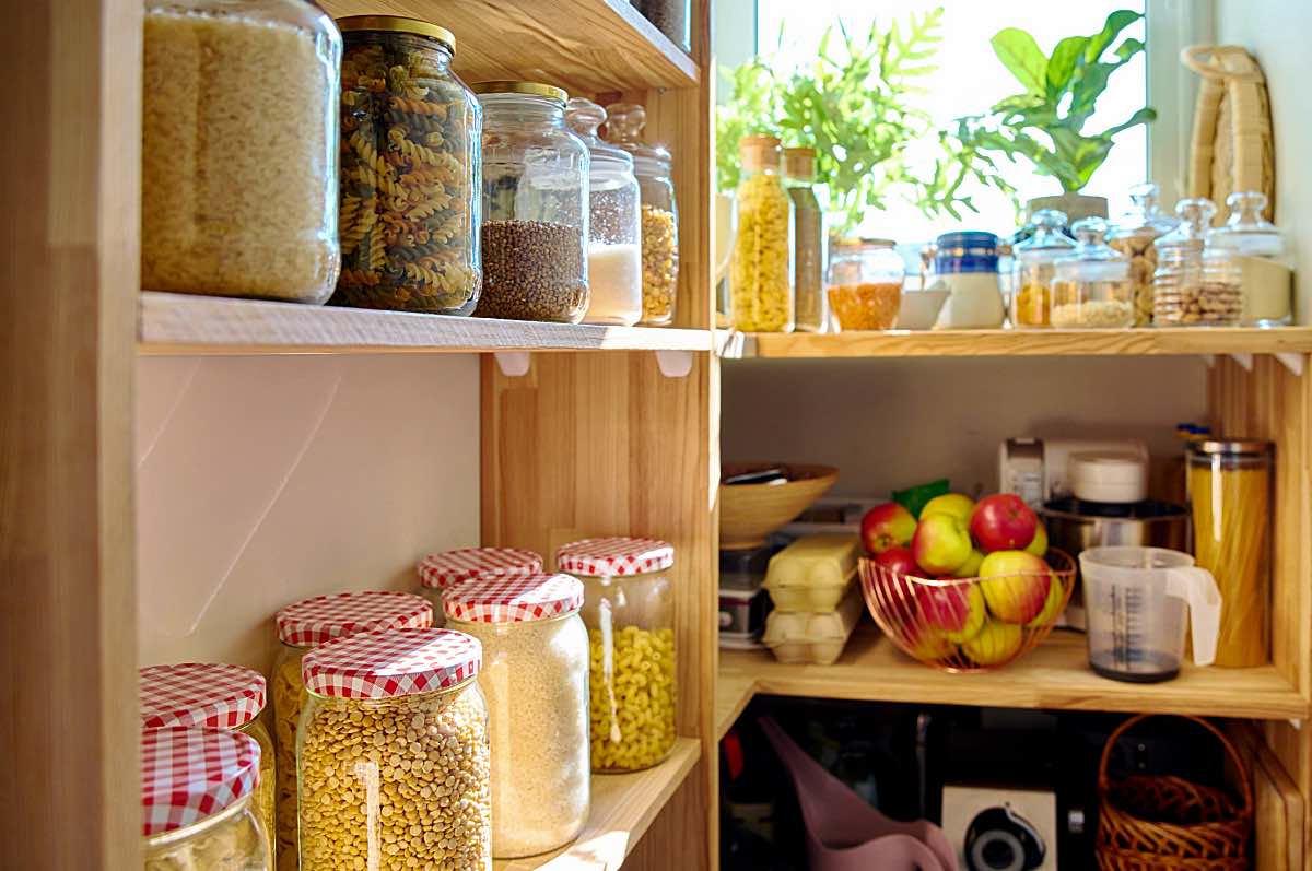 Vorratshaltung in der Speisekammer