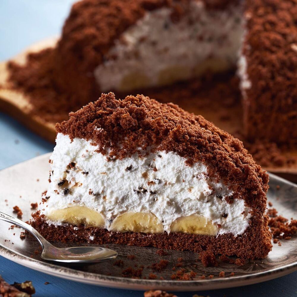 Maulwurfkuchen mit Bananen