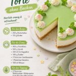 Waldmeistertorte mit Quark ohne Backen – frische Kühlschranktorte für Muttertag, Sommer und Kaffeetafel.