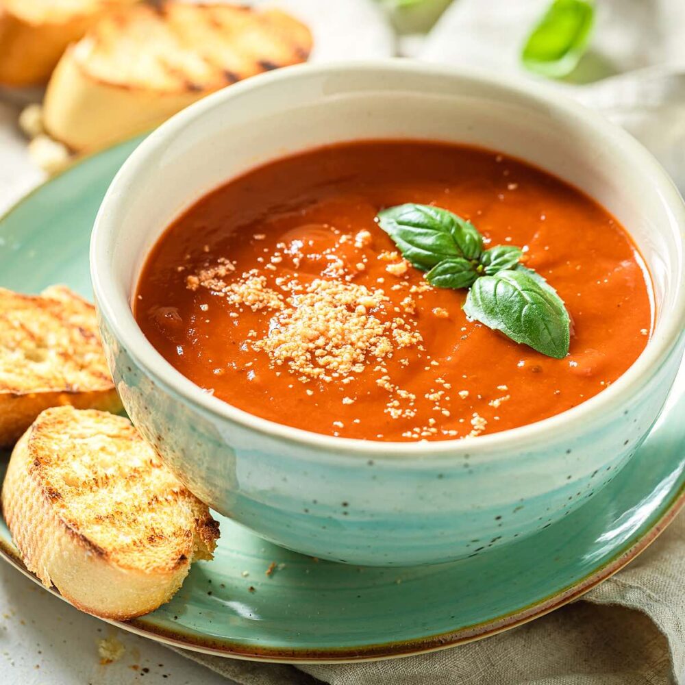 Selbst gemachte Tomatensuppe